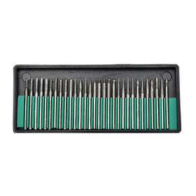 Diamond Point Burr Bits Drill Head 30 Pcs/Lot 2.3mm 3.0mm Shanks Dremel Accessories Needle Tip Grinding Alloy Abrasive Disc