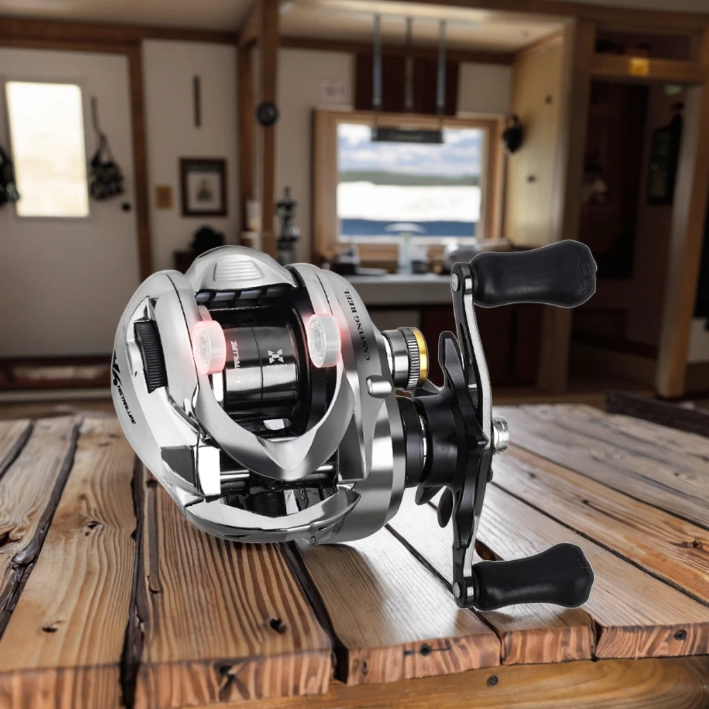 HISTAR X6 Long Casting Version 156G 7.2:1 High Ratio 5kg Drag Power AT7 Carbon Spool Left Hand Baitcasting Reel Stream River
