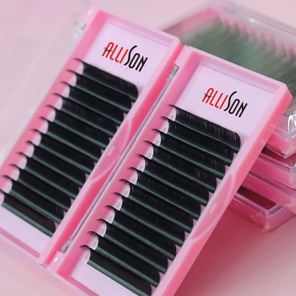 Allison Lash Tray Boxes Custom Logo Cashmere Lash Tray Ultra Black Individual Ultra Black Easy Fan Eyelash Extensions Supplies MegaBDM