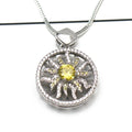 Beadsnice 925 Sterling Silver Rotating Flower Pendant Necklace Charm for Her ID 36079