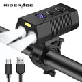 RIDERACE USB Bicycle Light Cycling Headlight T6 Highlight Rechargeable Light Waterproof Flashlight Mountain Bicycle Front Light