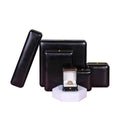 FADELI PACKING FSC Factory Direct Luxury PU Leather Jewelry Box Customized Logo Black Ring Box with Corner for Jewellery Pouches
