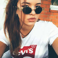 2025 I Vision T069 Hot Sale Sunglasses Fashion Style with Transparent White Purple Blue Pink Metal Frames
