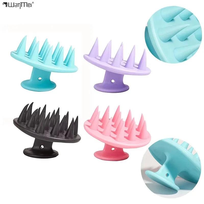 Wanmei Wholesale Silicone Hair Scalp Massager Shampoo Brush Shampoo Massage Hair Scalp Comb Brush