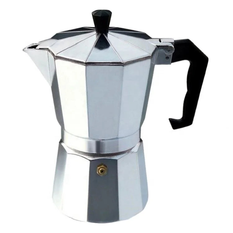Italian Style Stainess Steel  Glass Heat-resistant Coffee Maker for Home Glass Moka Pot