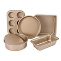 5Pcs Nonstick Bakeware Set Carbon Steel Cake Mold Pizza Pan Muffin Square Oven Baking Tray Bread Toast Box Baking Pans Sets