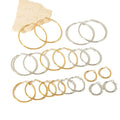 Tarnish-Free 18K Gold PVD Plated Stainless Steel Hoop Earrings Geometric Circle Design Waterproof Trendy Women's Party Earrings