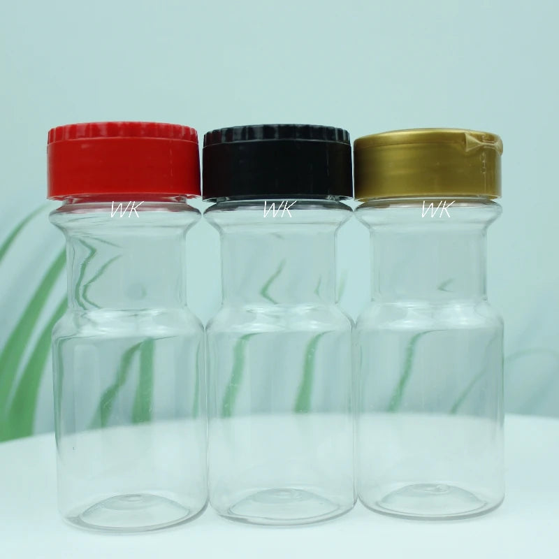 New Design Seasoning Bottle Food Grade Plastic Spices Salt Pepper Packaging Bottle With Flip Top Lid