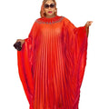 Berserk Women African Pleated Dress Pleat African Boubou Dress Rhinestone African Boubou Dress