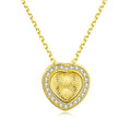 Gold Plated Heart Charm Pendants Silver 925 Pendant for Necklace Silver 925 Jewelry Fine Jewelry Pendants