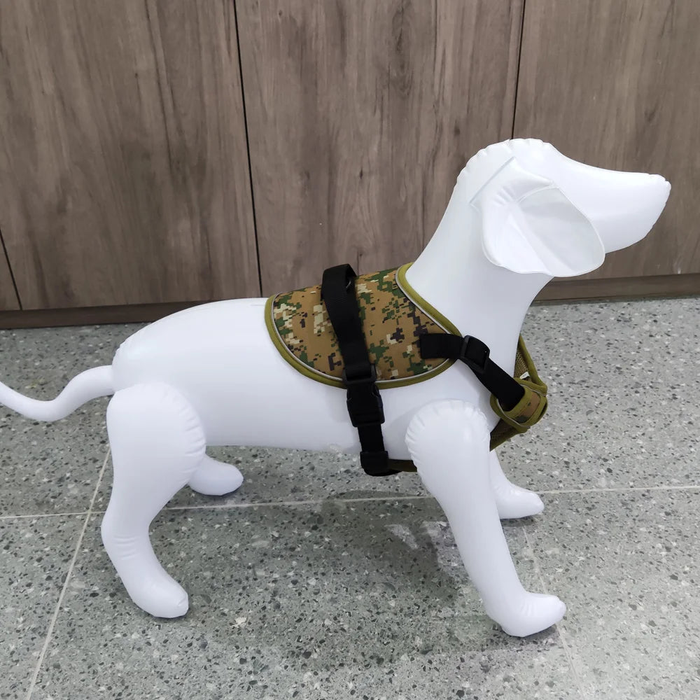 Dog Rower Vest Reflective Waterproof Jean & Polyester Fabric Luxury Style Adjustable Buckle Closure No Pull/No Choke Harness