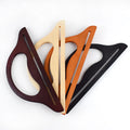 Meetee AP2581 Custom 25/30cm Large Hanger-shaped Wooden Handle Round Purse Wooden Frames Handbag Dinner Bag Handle Diy Accessory