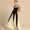 Women's Elegant Evening Dresses Casual Chiffon Color-Block Strap Sexy Night Out Style Loose Fit Floor-Length Plus Size Options