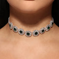 Wedding Jewelry Sets Choker Necklace Prom Costume Jewelry Set for Women Bride Crystal Necklace Earrings Set