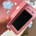 Korean PBT Jet Black Lash Sample Eyelash Extensions Individual C CC D  J Curl Volume Velvet Mink Dark Matte Cashmere Lash Trays
