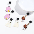 2025 Earings Wholesale Bulk Ball Sports Racket Shape Fashion Earrings Jewelry Women