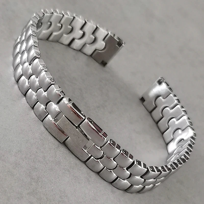 Small Size Lady Thin Slim 6mm 8mm 10mm 12mm 14mm 16mm Luxury Stock Soft Stainless Steel Watch Band Watch Bracelet