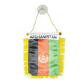 Custom Logo Digital Printing Satin Material Hanging  Afghanistan Pennant Flag for Car Rearview Mirror and Home Decoration