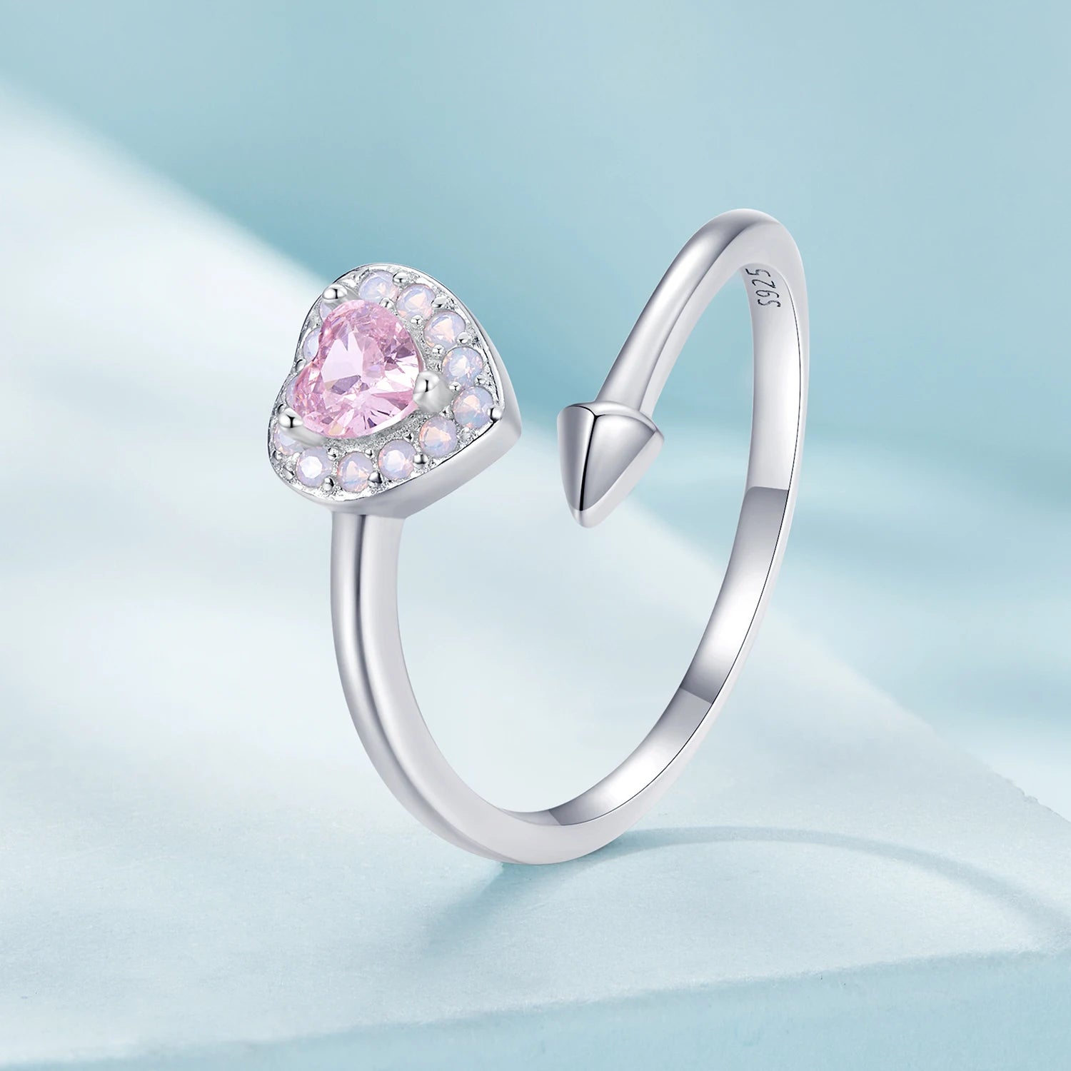 Custom Heart Knuckles Engagement Rings Sterling Silver Minimalist 925 Opal Ladies Pink Clip Earrings