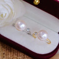 R2506 11-12mm Natural Freshwater Pearl Ring Accessory 925 Sterling Silver Adjustable Size Engagement Jewelry Ring for Women