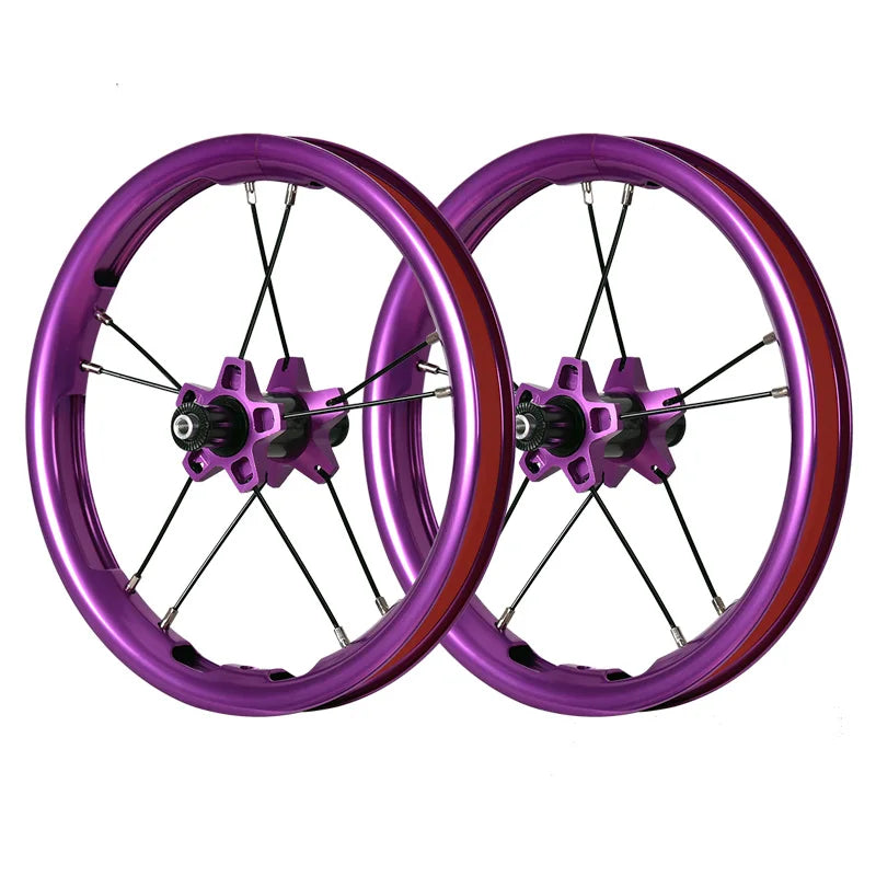 Manufacturer's Hot Selling 12 Inch V Brake Straight Pull Bearing Sliding BMX Children's Balance Bike Wheelset