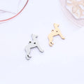 18x18mm Metal Pendant Silver/Gold Jewelry Accessories Finding High Polished Stainless Steel Blank Pet Great Dane Dog Charm