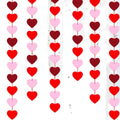 2022 New Goods Felt Paper Vertical Heart Pull Flags Banner Bunting Flags for Festival Party Decoration