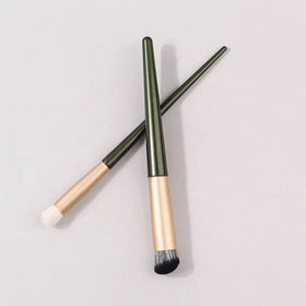 Eco Friendly Brush Applicator Lip Gloss Tube Nose Contour Angular Multi-functional Dark Green Makeup Brushes