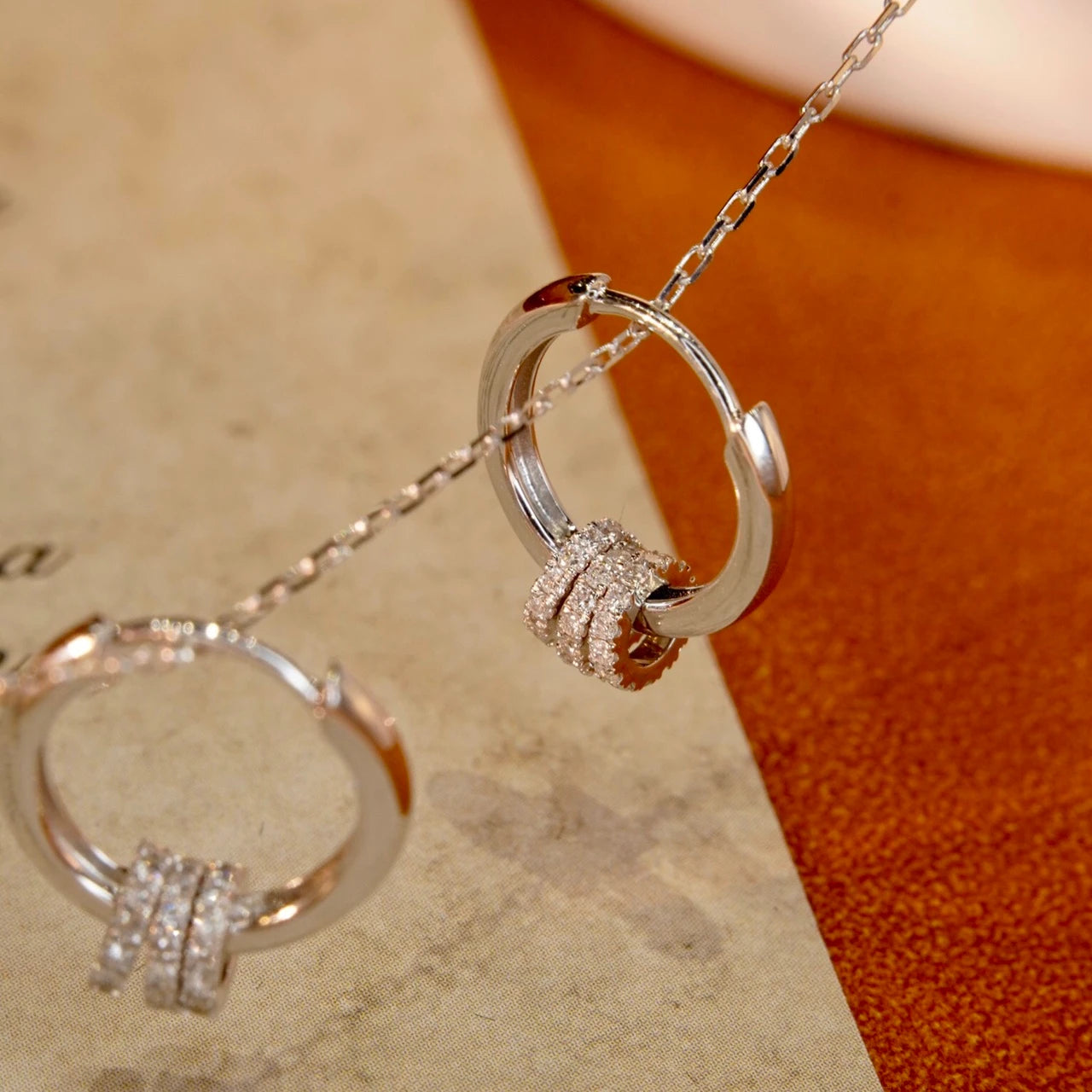 18k Solid Gold Hoop Earrings with Rings Trendy Wedding Gift for Women