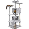Multi-Level Cat Tower Tree Cat Scratching Post 67" Large 2 High Plush Condos cat Climbing Tree