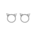 925 Sterling Silver Cute Animal Stud Earrings for Women Casual Style Earings with Splicing Design for Wedding or Engagement