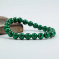 Unisex 8mm Gemstone Bracelet Agate Synthetic Malachite Stretch Fashion Jewelry Healing Stones Beads Synthetic Malachite Stretch