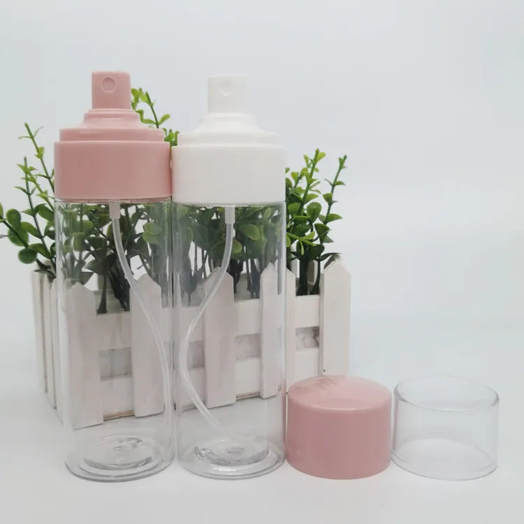 Empty Cosmetic Plastic Perfume Bottle 150ml clear Plastic Perfume Spray Bottles with  Pink/white Mist Spray Pump