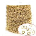 AKISS Classic Multi-Size Gold/Silver Plated Jump Rings for Jewelry Making Fine Necklace Chains Multi-Gender Wedding/Anniversary