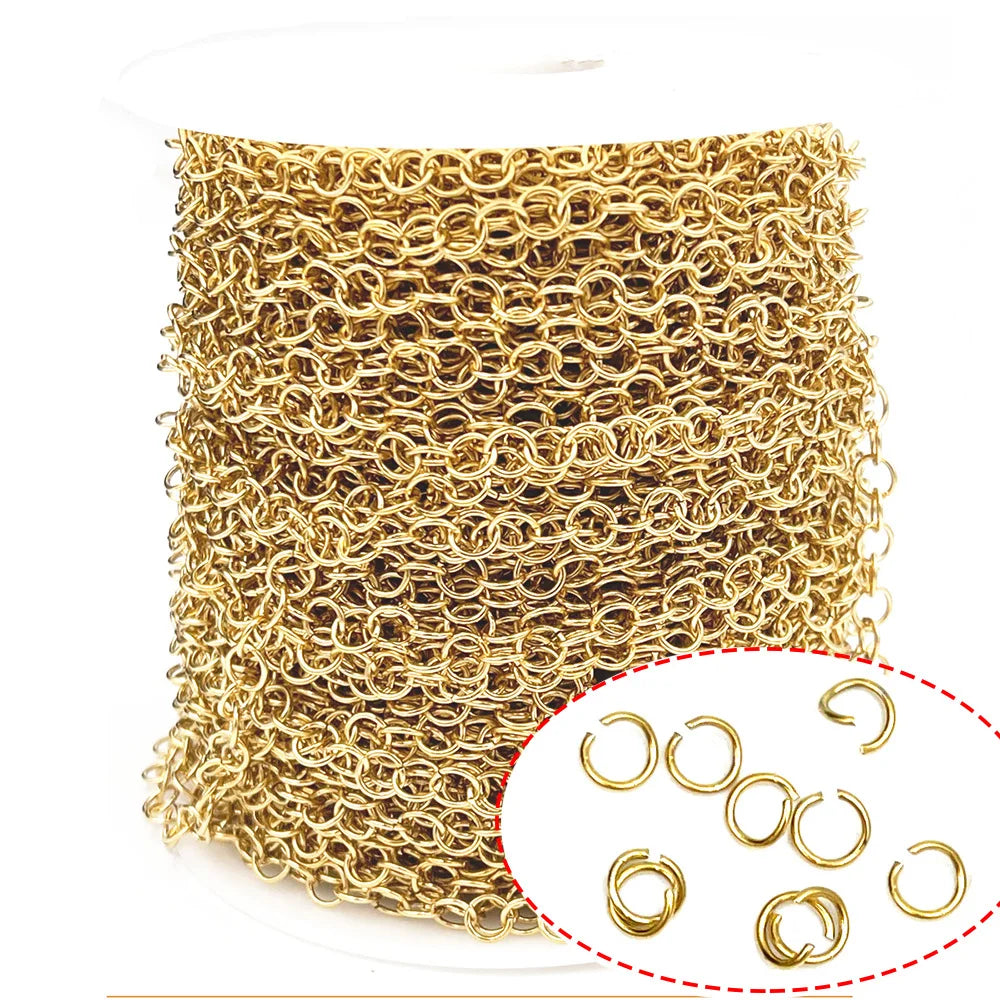AKISS Classic Multi-Size Gold/Silver Plated Jump Rings for Jewelry Making Fine Necklace Chains Multi-Gender Wedding/Anniversary