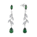 QX CUSTOM OEM Zircon Fine Jewelry Luxury 925 Sterling Silver Drop Stud Earring for Women