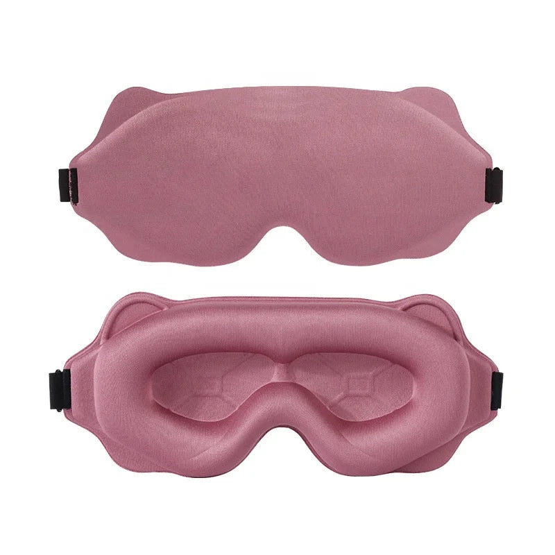 100% Cotton Custom Light Blocking 3D Sleep Mask Ultra Comfortable Elastic Strap Sleeping Mask for Side Sleepers