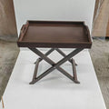 Square MDF End Table Portable Wooden Contemporary Side Table with Removable Tray Top Foldable Coffee Table MegaBDM