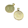 25mm Sublimation Necklace Photo Frame Pendant Round Blank Bezel Picture Pendant Trays Charms for Jewelry Making