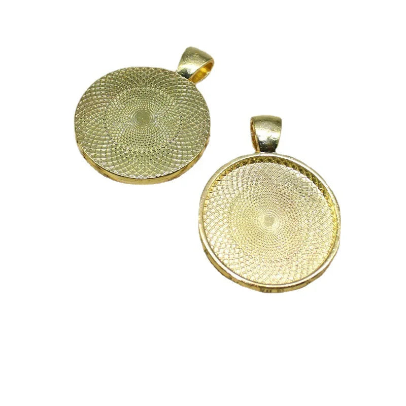 25mm Sublimation Necklace Photo Frame Pendant Round Blank Bezel Picture Pendant Trays Charms for Jewelry Making