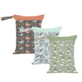 Waterproof Wet/Dry Storage Tote Bags with Zipper 30x40cm 2-Piece Set Print Design for Travel & Beach Swimsuit Storage