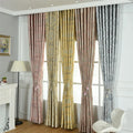 Latest Design European Luxury Style Solid Color Jacquard Windows Blackout Curtains for Living Room
