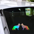 Two Shepherd Pet Dog Graphic Fun Sticker Car Window Removable Art Vinyl Decal Gift Die Cut Decals Laptop Window Glass