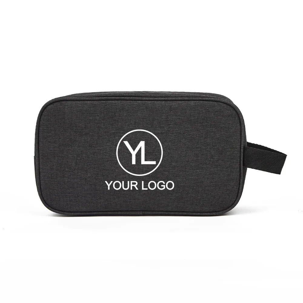 Custom Logo Toiletry Organizer Zippered Pouch Personal Care Bag Travel Wash Bags for Event Giveaways