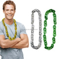 Hot Sale Green Silver Electroplated Chain Led Party Necklace Non-Lighted Christmas Graduation New Year Mardi Gras Parties
