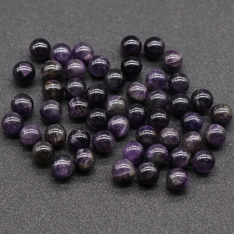 DIY Hot Natural Customized Amethyst Cute Round Beads Support DIY Bracelet Necklace Earrings
