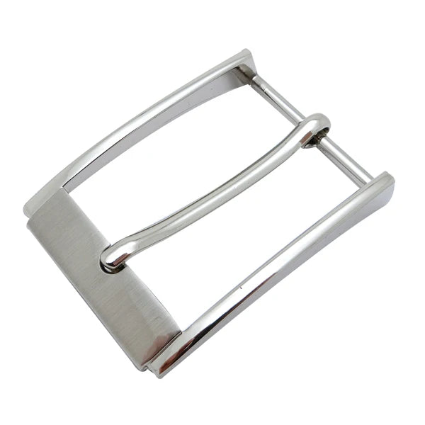 Custom 35mm Men's Belt Buckles Italy Style Fashion Satin Nickel Finish Zinc Alloy Simple Elegant Nickel-Free Pin for Buckle