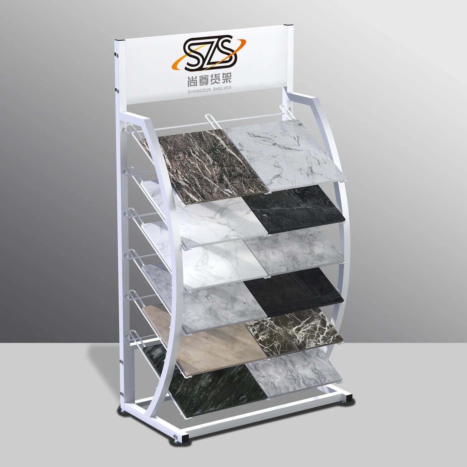 Metal Material Ceramic Tile Display Rack Metal Wire Ceramic Tile Display Rack Rock Panel Display Rack Album Display Rack