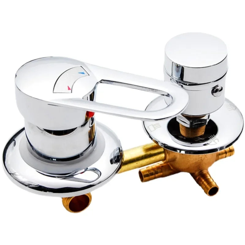 Bathtub Faucet Cold & Hot Water Mixing Valve Bathroom Copper Water Separator Switch Valve Shower Room Accessories
