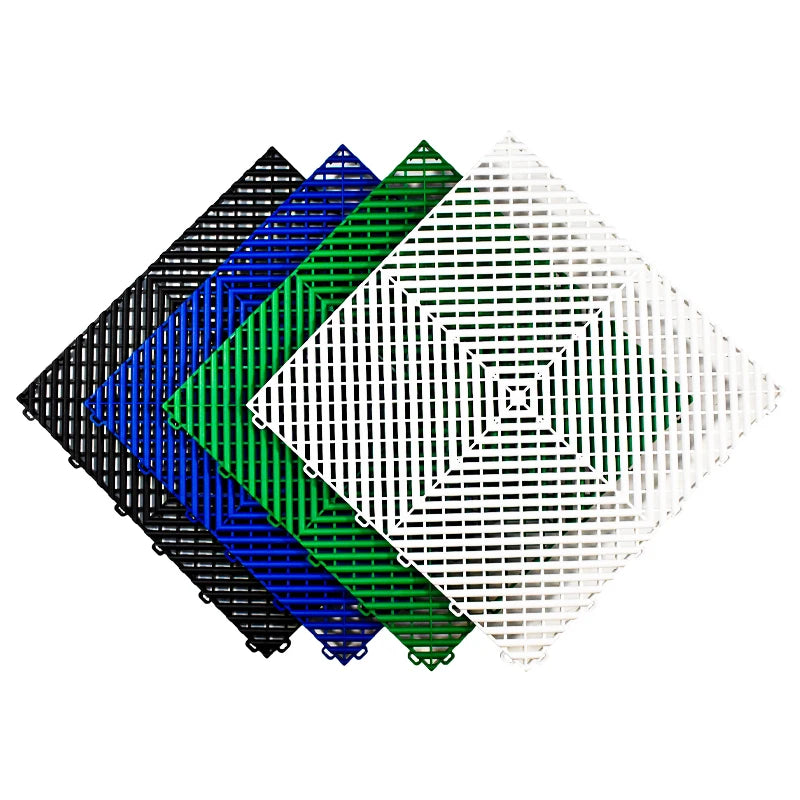 Modular PP PVC Interlocking Garage Floor Tile Industrial for Warehouse Anti Slip Plastic Flooring for Workshop